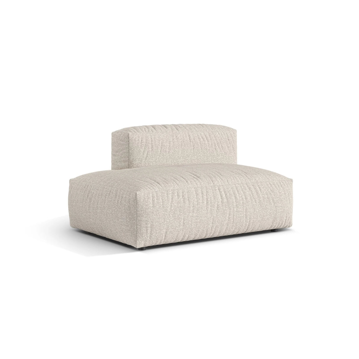 Martina Modulares Sofa Sitzelement, Linke Seite, aus Boucle in Beige (Monet Sand), 133x106 cm von Micadoni – Bild 3