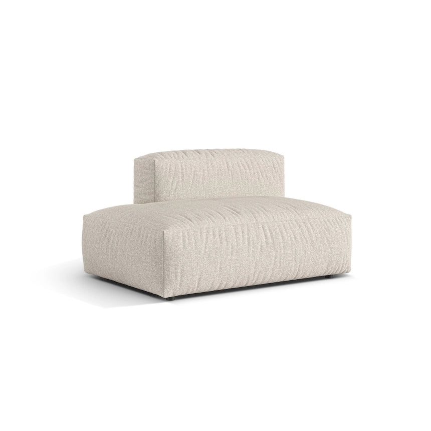 Martina Modulares Sofa Sitzelement, Linke Seite, aus Boucle in Beige (Monet Sand), 133x106 cm von Micadoni – Bild 3