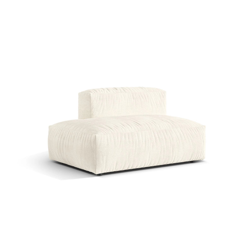 Martina Modulares Sofa Sitzelement, Linke Seite, aus Boucle in Elfenbein (Monet Nata), 133x106 cm von Micadoni – Bild 3