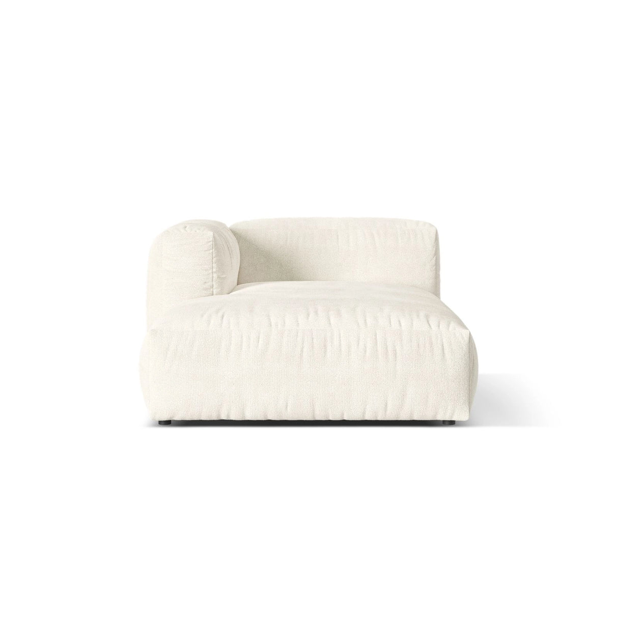 Martina Modulares Sofa Sitzelement, Linke Seite, aus Boucle in Elfenbein (Monet Nata), 176x120 cm von Micadoni – Bild 1