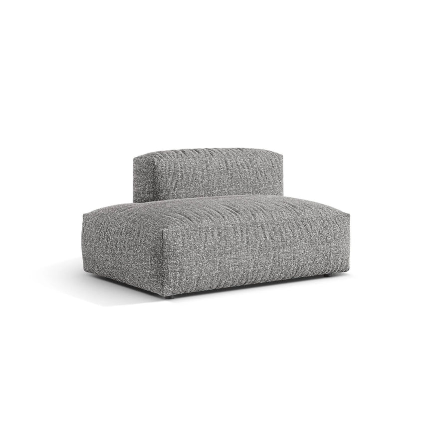 Martina Modulares Sofa Sitzelement, Linke Seite, aus Boucle in Graphit (Monet Graphite), 133x106 cm von Micadoni – Bild 3