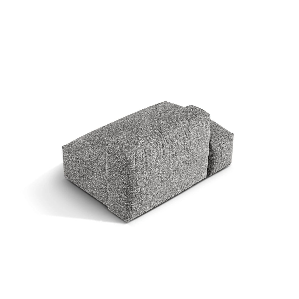 Martina Modulares Sofa Sitzelement, Linke Seite, aus Boucle in Graphit (Monet Graphite), 133x106 cm von Micadoni – Bild 4