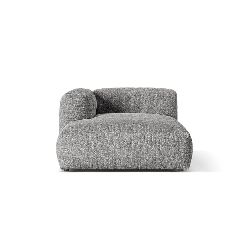 Martina Modulares Sofa Sitzelement, Linke Seite, aus Boucle in Graphit (Monet Graphite), 176x120 cm von Micadoni – Bild 1