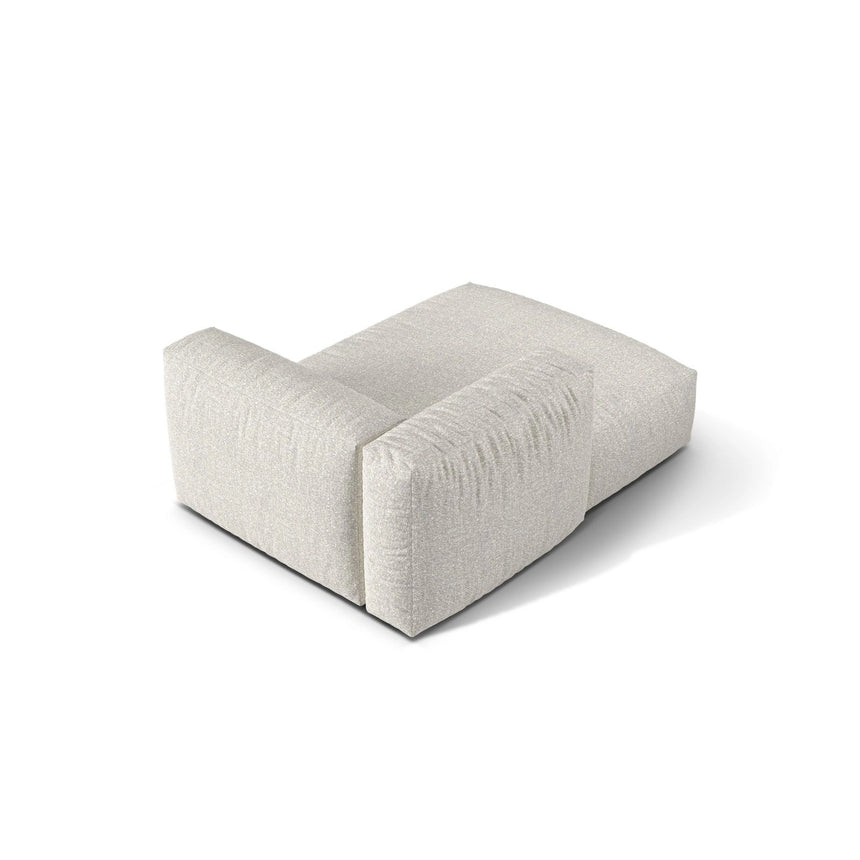 Martina Modulares Sofa Sitzelement, Linke Seite, aus Boucle in Grau Beige meliert (Monet Pearl), 176x120 cm von Micadoni – Bild 4