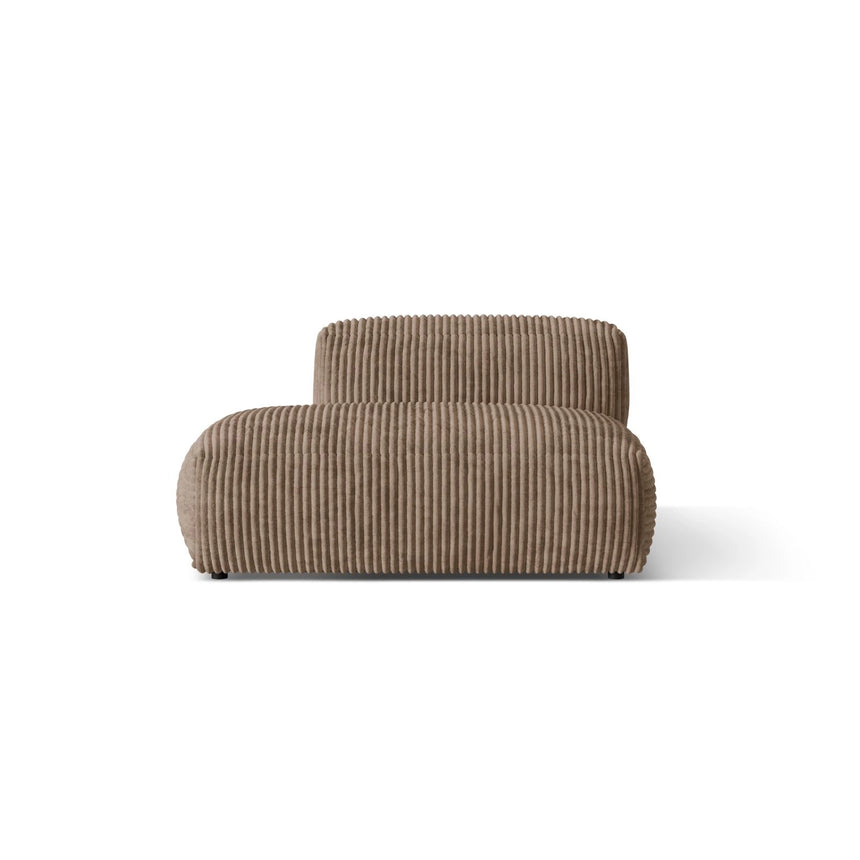 Martina Modulares Sofa Sitzelement, Linke Seite, aus Cord in Acorn (Tilia 17), 133x106 cm von Micadoni – Bild 1
