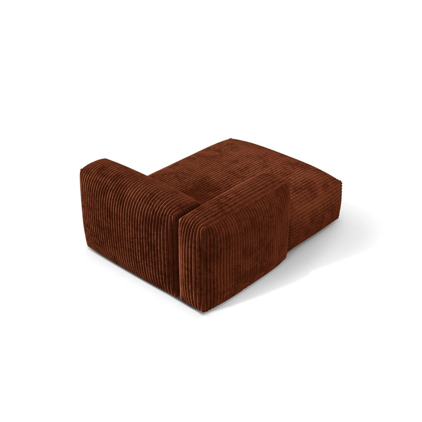 Martina Modulares Sofa Sitzelement, Linke Seite, aus Cord in Brick (Tilia 52), 176x120 cm von Micadoni – Bild 4