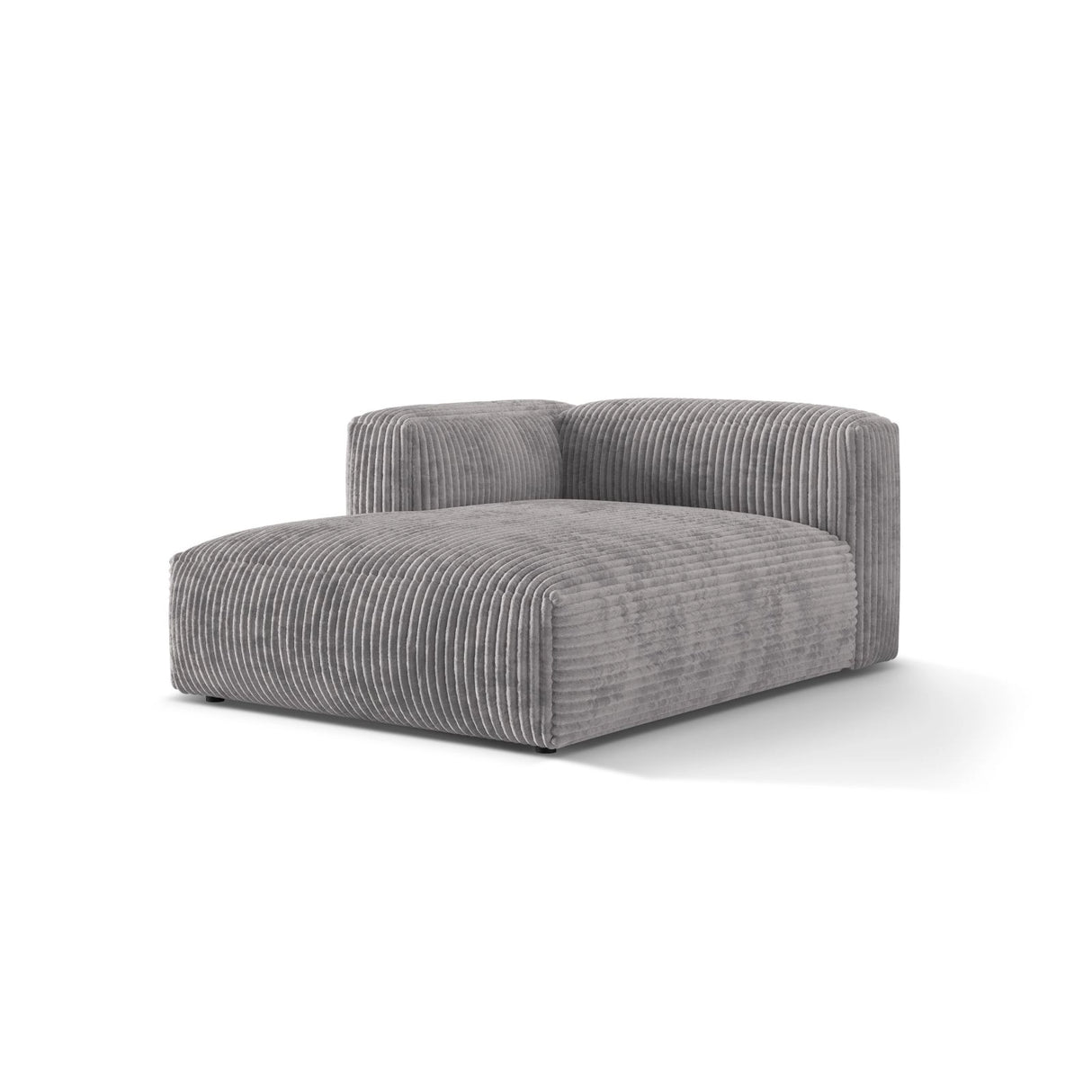 Martina Modulares Sofa Sitzelement, Linke Seite, aus Cord in Hellgrau (Tilia 86), 176x120 cm von Micadoni – Bild 3