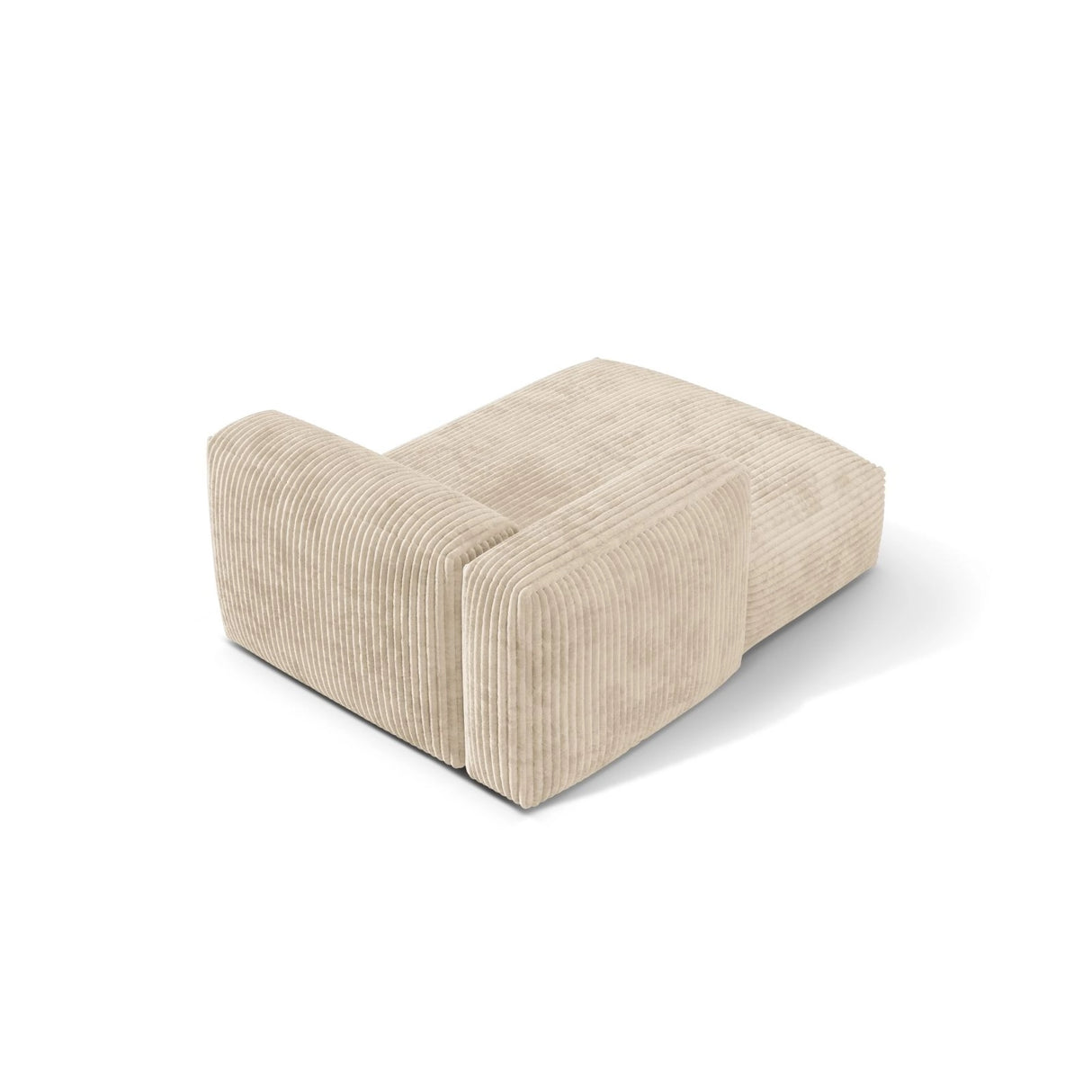 Martina Modulares Sofa Sitzelement, Linke Seite, aus Cord in Leichtes Beige (Tilia 03), 176x120 cm von Micadoni – Bild 4