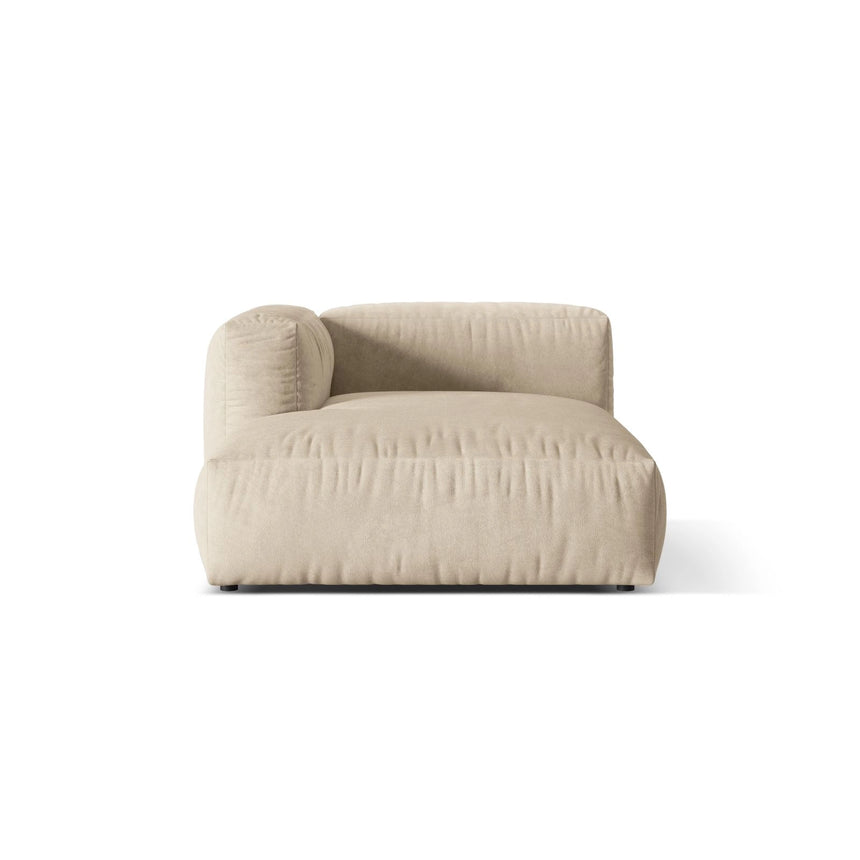 Martina Modulares Sofa Sitzelement, Linke Seite, aus Samt, Cord, Boucle oder Strukturstoff, 176x120 cm von Micadoni – Bild 1