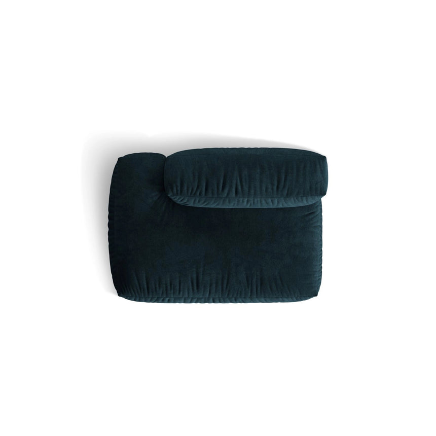 Martina Modulares Sofa Sitzelement, Linke Seite, aus Samt in Deep Petrol (Vogue 13), 133x106 cm von Micadoni – Bild 5