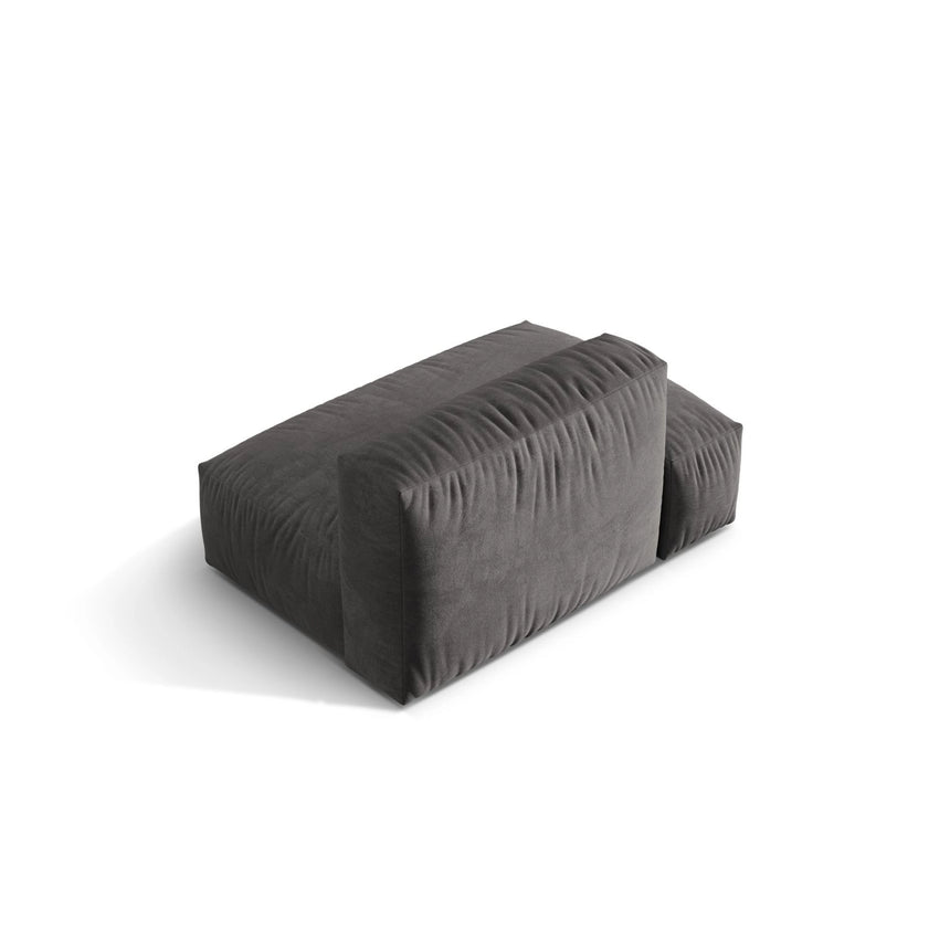 Martina Modulares Sofa Sitzelement, Linke Seite, aus Samt in Grau (Vogue 15), 133x106 cm von Micadoni – Bild 4