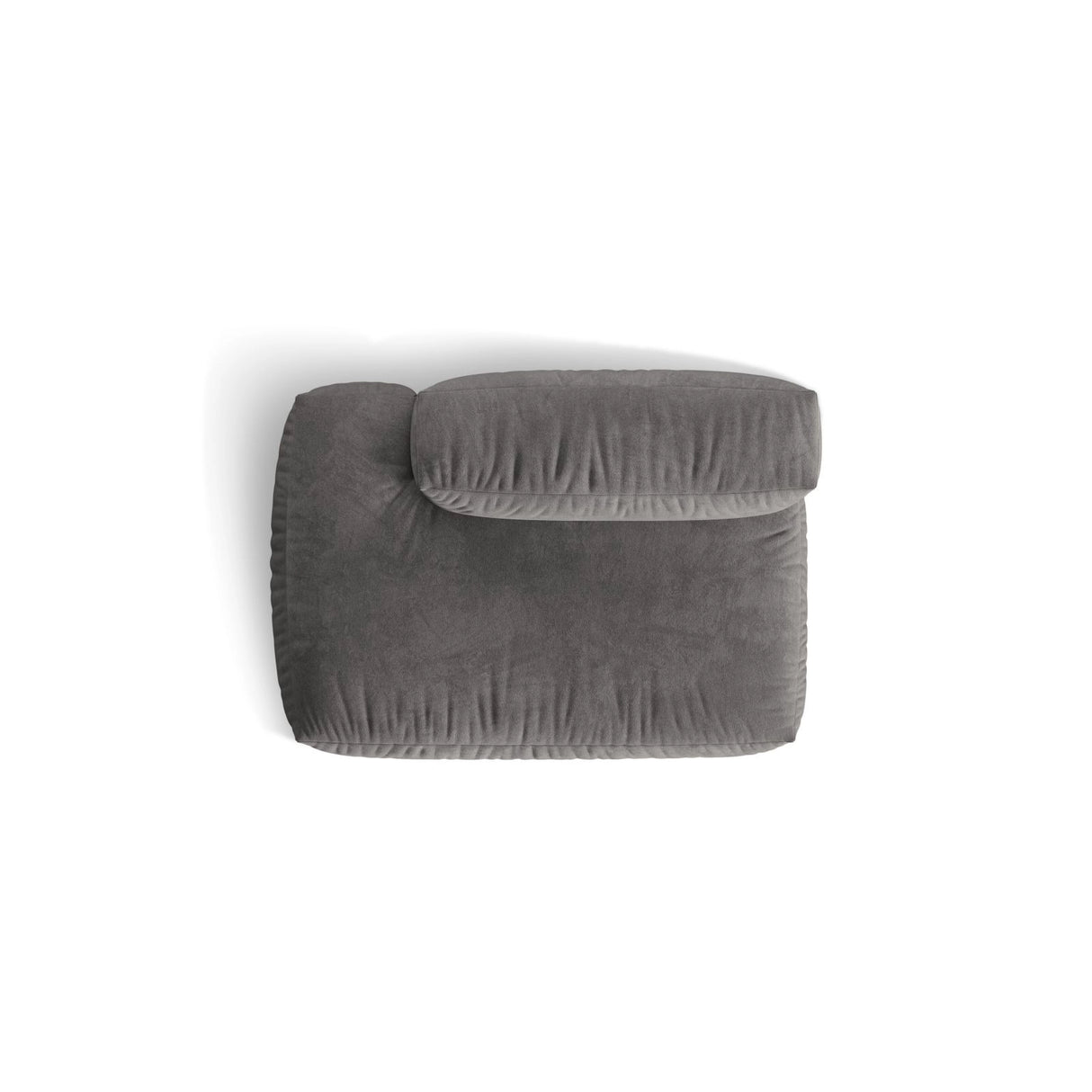 Martina Modulares Sofa Sitzelement, Linke Seite, aus Samt in Grau (Vogue 15), 133x106 cm von Micadoni – Bild 5