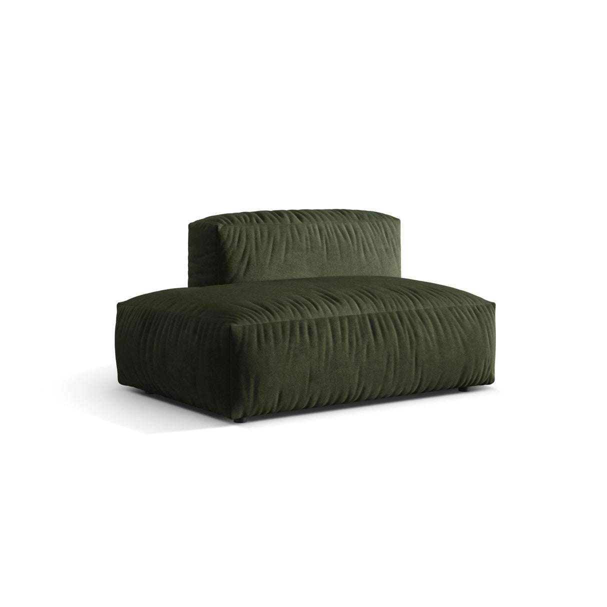 Martina Modulares Sofa Sitzelement, Linke Seite, aus Samt in Grün (Vogue 11), 133x106 cm von Micadoni – Bild 3