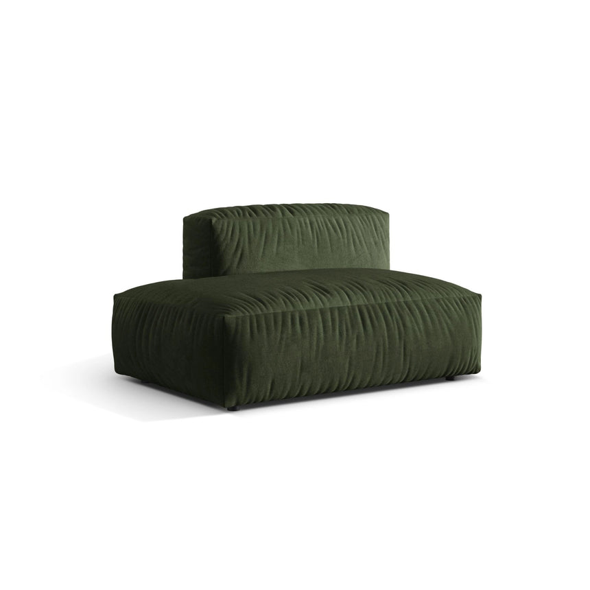 Martina Modulares Sofa Sitzelement, Linke Seite, aus Samt in Grün (Vogue 11), 133x106 cm von Micadoni – Bild 3