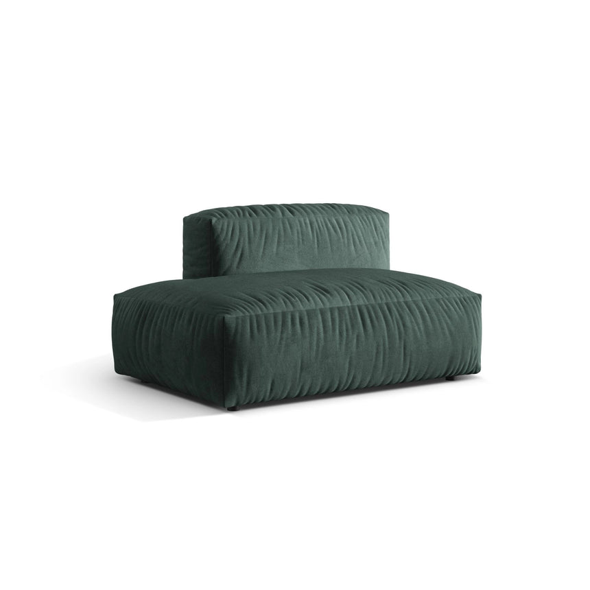 Martina Modulares Sofa Sitzelement, Linke Seite, aus Samt in Petrol (Vogue 12), 133x106 cm von Micadoni – Bild 3