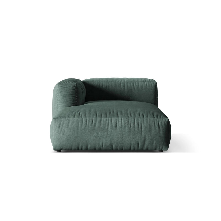 Martina Modulares Sofa Sitzelement, Linke Seite, aus Samt in Petrol (Vogue 12), 176x120 cm von Micadoni – Bild 1