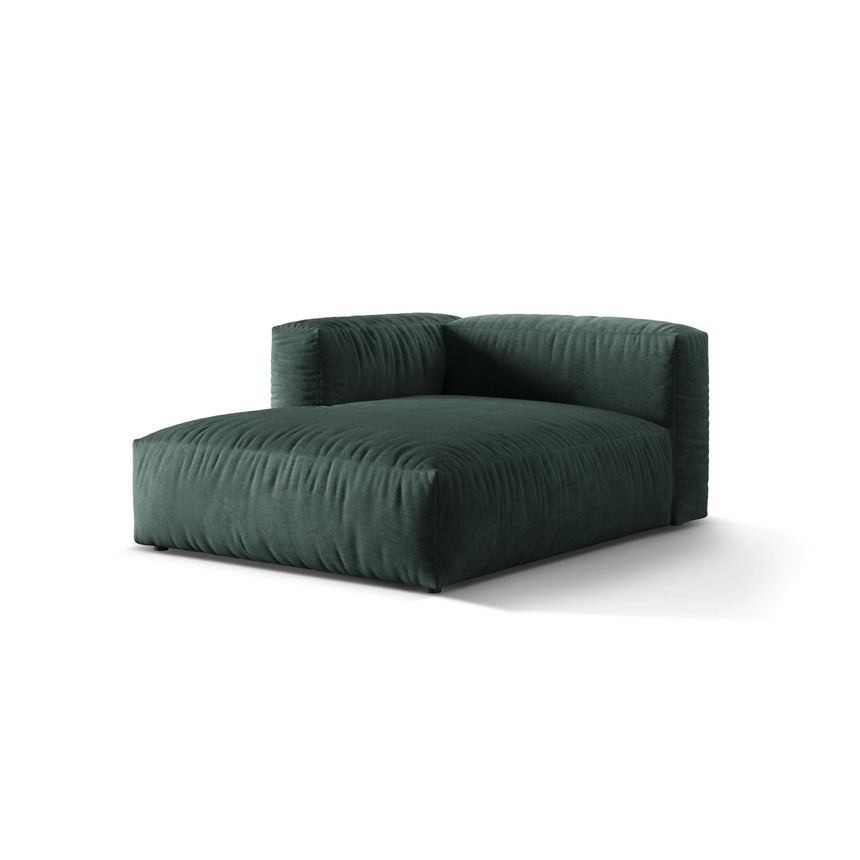 Martina Modulares Sofa Sitzelement, Linke Seite, aus Samt in Petrol (Vogue 12), 176x120 cm von Micadoni – Bild 3