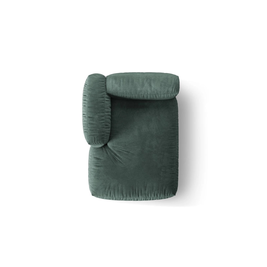 Martina Modulares Sofa Sitzelement, Linke Seite, aus Samt in Petrol (Vogue 12), 176x120 cm von Micadoni – Bild 5