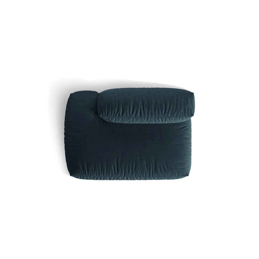 Martina Modulares Sofa Sitzelement, Linke Seite, aus Strukturierter Stoff in Blau Jeans (Boston Ocean), 133x106 cm von Micadoni – Bild 5