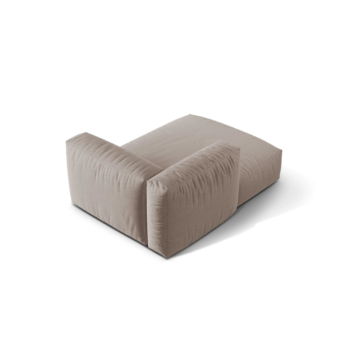 Martina Modulares Sofa Sitzelement, Linke Seite, aus Strukturierter Stoff in Dunkelbeige (Boston Trufa), 176x120 cm von Micadoni – Bild 4