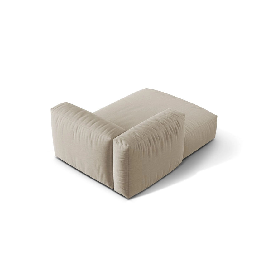Martina Modulares Sofa Sitzelement, Linke Seite, aus Strukturierter Stoff in Leichtes Beige (Boston Toffee), 176x120 cm von Micadoni – Bild 4