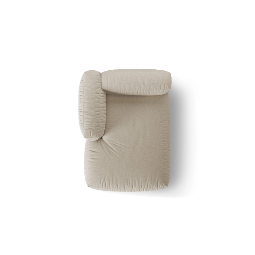 Martina Modulares Sofa Sitzelement, Linke Seite, aus Strukturierter Stoff in Leichtes Beige (Boston Toffee), 176x120 cm von Micadoni – Bild 5