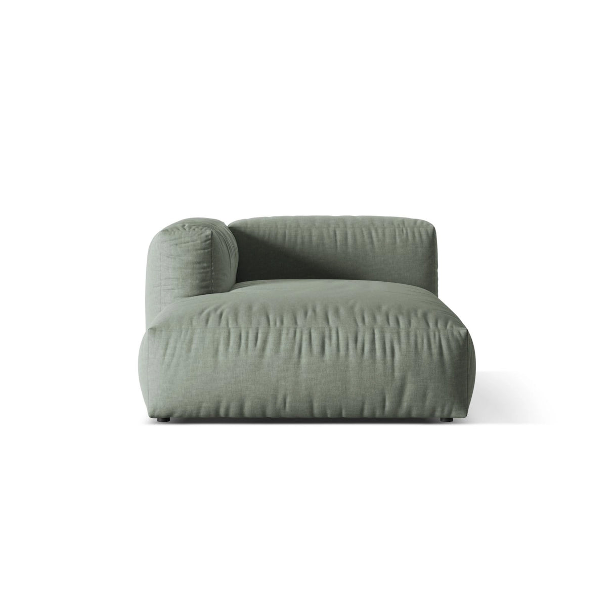 Martina Modulares Sofa Sitzelement, Linke Seite, aus Strukturierter Stoff in Moosgrün (Boston Water Green), 176x120 cm von Micadoni – Bild 1