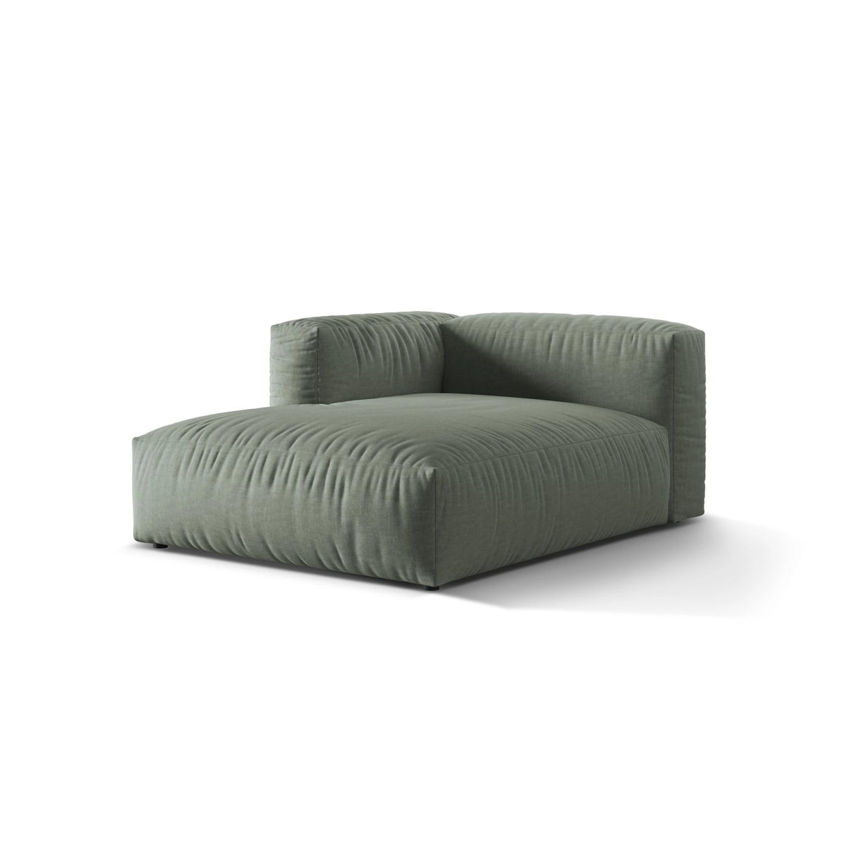 Martina Modulares Sofa Sitzelement, Linke Seite, aus Strukturierter Stoff in Moosgrün (Boston Water Green), 176x120 cm von Micadoni – Bild 3