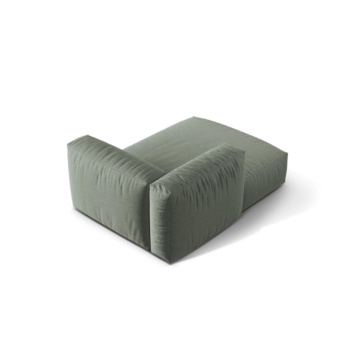 Martina Modulares Sofa Sitzelement, Linke Seite, aus Strukturierter Stoff in Moosgrün (Boston Water Green), 176x120 cm von Micadoni – Bild 4