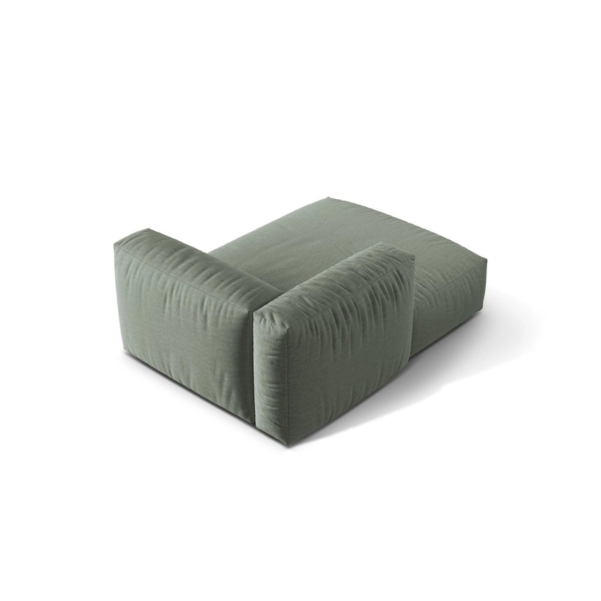 Martina Modulares Sofa Sitzelement, Linke Seite, aus Strukturierter Stoff in Moosgrün (Boston Water Green), 176x120 cm von Micadoni – Bild 4