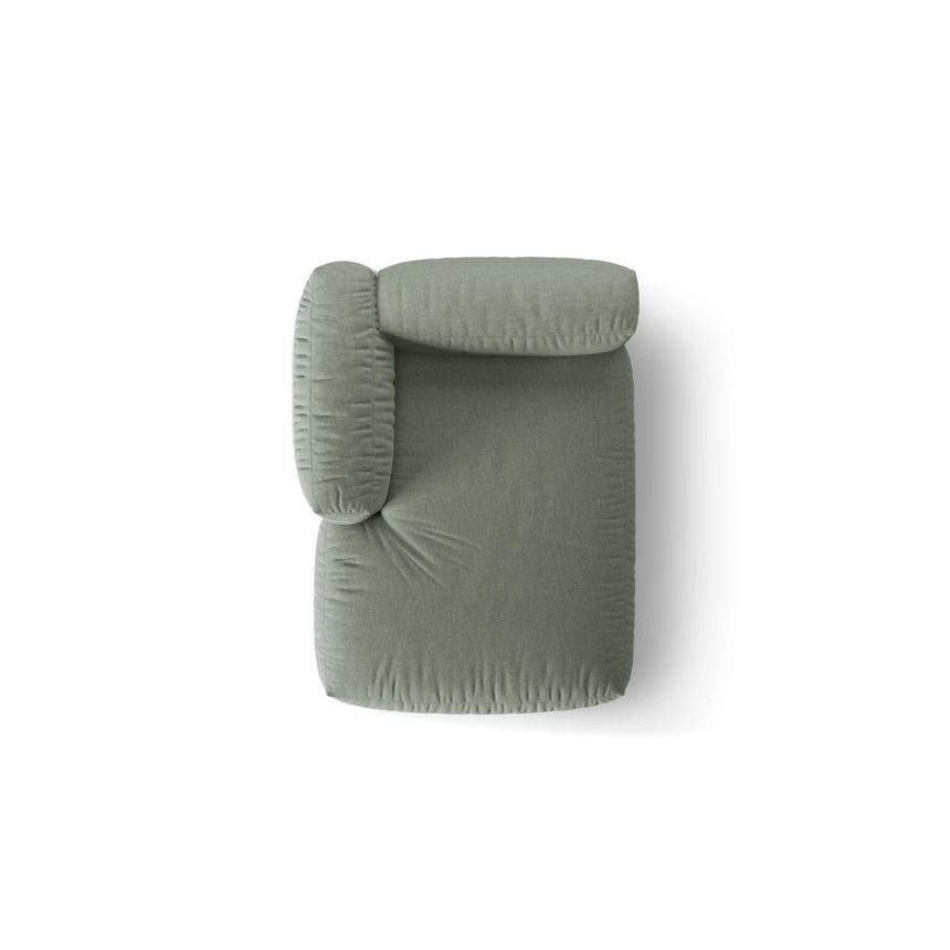 Martina Modulares Sofa Sitzelement, Linke Seite, aus Strukturierter Stoff in Moosgrün (Boston Water Green), 176x120 cm von Micadoni – Bild 5