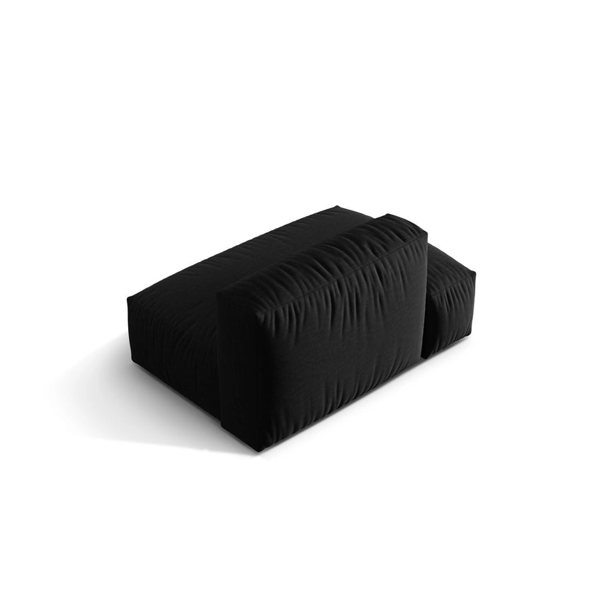 Martina Modulares Sofa Sitzelement, Linke Seite, aus Strukturierter Stoff in Schwarz (Boston Black), 133x106 cm von Micadoni – Bild 4