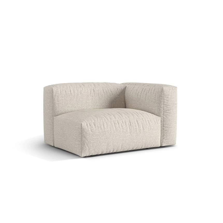 Martina Modulares Sofa Sitzelement, Rechte Seite, Sitztiefe 76 cm, aus Boucle in Beige (Monet Sand), 120x106 cm von Micadoni – Bild 3