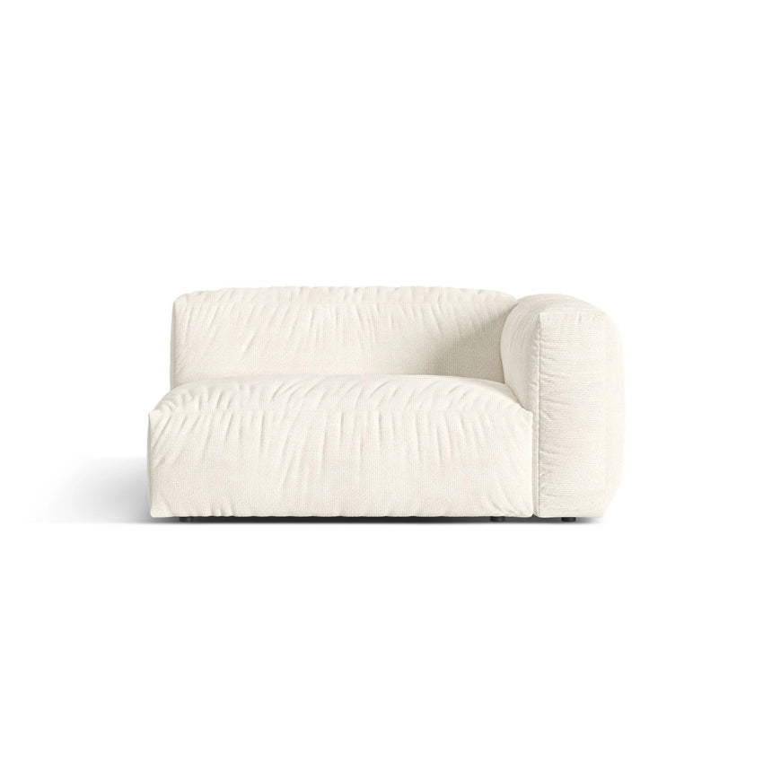 Martina Modulares Sofa Sitzelement, Rechte Seite, Sitztiefe 76 cm, aus Boucle in Elfenbein (Monet Nata), 160x106 cm von Micadoni – Bild 1