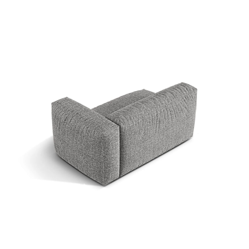 Martina Modulares Sofa Sitzelement, Rechte Seite, Sitztiefe 76 cm, aus Boucle in Graphit (Monet Graphite), 160x106 cm von Micadoni – Bild 4