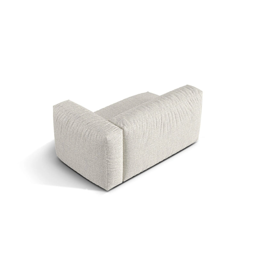Martina Modulares Sofa Sitzelement, Rechte Seite, Sitztiefe 76 cm, aus Boucle in Grau Beige meliert (Monet Pearl), 160x106 cm von Micadoni – Bild 4