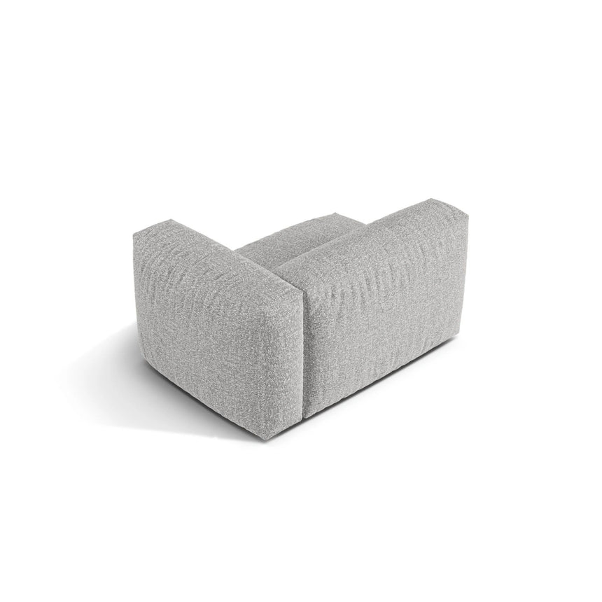 Martina Modulares Sofa Sitzelement, Rechte Seite, Sitztiefe 76 cm, aus Boucle in Silber (Monet Silver), 120x106 cm von Micadoni – Bild 4