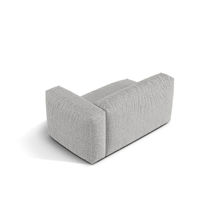 Martina Modulares Sofa Sitzelement, Rechte Seite, Sitztiefe 76 cm, aus Boucle in Silber (Monet Silver), 160x106 cm von Micadoni – Bild 4
