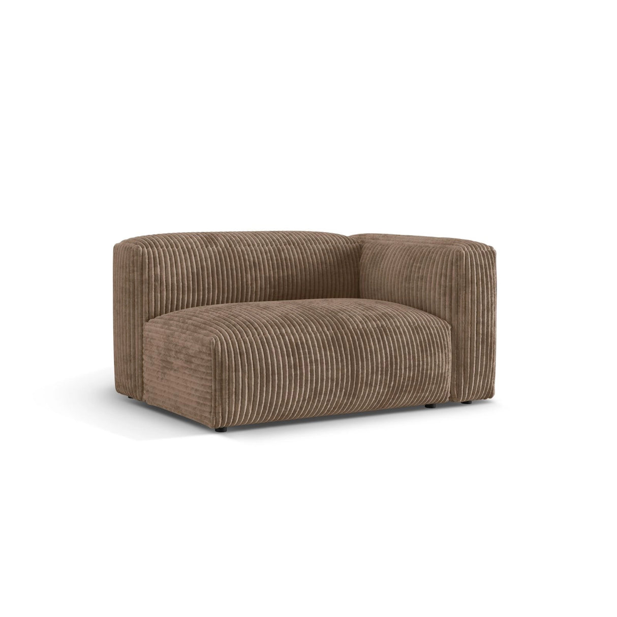 Martina Modulares Sofa Sitzelement, Rechte Seite, Sitztiefe 76 cm, aus Cord in Acorn (Tilia 17), 160x106 cm von Micadoni – Bild 3