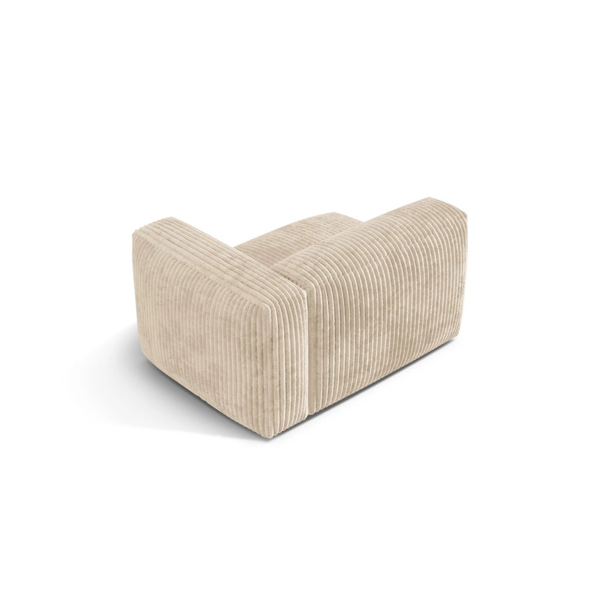Martina Modulares Sofa Sitzelement, Rechte Seite, Sitztiefe 76 cm, aus Cord in Leichtes Beige (Tilia 03), 120x106 cm von Micadoni – Bild 4