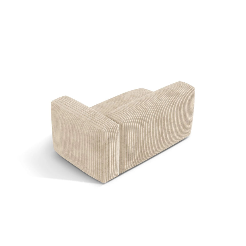 Martina Modulares Sofa Sitzelement, Rechte Seite, Sitztiefe 76 cm, aus Cord in Leichtes Beige (Tilia 03), 160x106 cm von Micadoni – Bild 4
