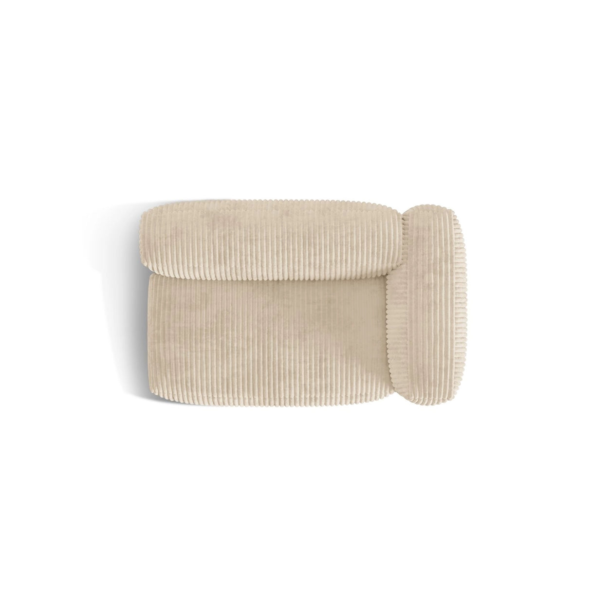Martina Modulares Sofa Sitzelement, Rechte Seite, Sitztiefe 76 cm, aus Cord in Leichtes Beige (Tilia 03), 160x106 cm von Micadoni – Bild 5