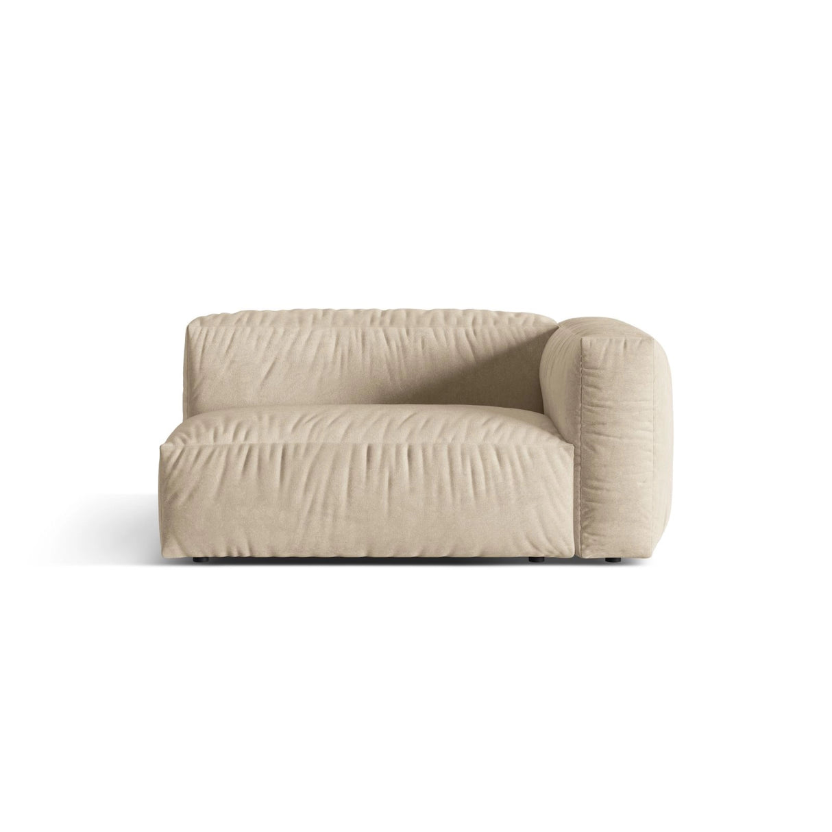 Martina Modulares Sofa Sitzelement, Rechte Seite, Sitztiefe 76 cm, aus Samt, Cord, Boucle oder Strukturstoff, 160x106 cm von Micadoni – Bild 1