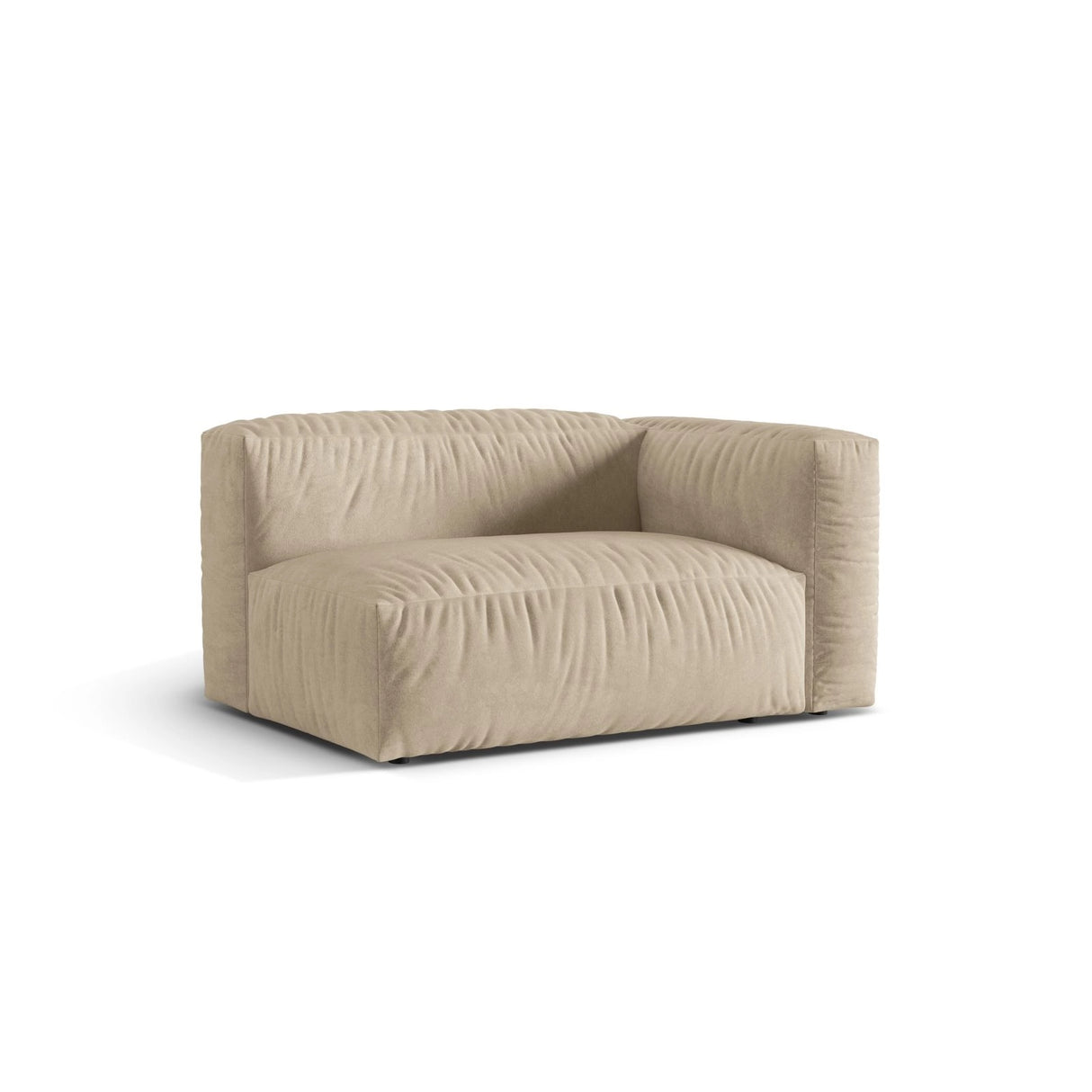 Martina Modulares Sofa Sitzelement, Rechte Seite, Sitztiefe 76 cm, aus Samt, Cord, Boucle oder Strukturstoff, 160x106 cm von Micadoni – Bild 3