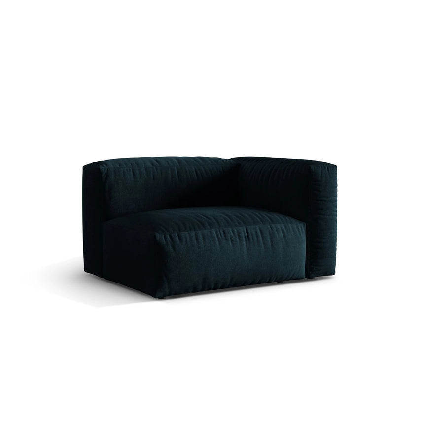 Martina Modulares Sofa Sitzelement, Rechte Seite, Sitztiefe 76 cm, aus Samt in Deep Petrol (Vogue 13), 120x106 cm von Micadoni – Bild 3