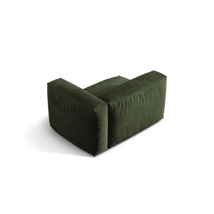 Martina Modulares Sofa Sitzelement, Rechte Seite, Sitztiefe 76 cm, aus Samt in Grün (Vogue 11), 120x106 cm von Micadoni – Bild 4
