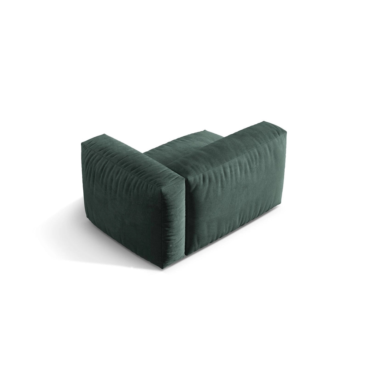 Martina Modulares Sofa Sitzelement, Rechte Seite, Sitztiefe 76 cm, aus Samt in Petrol (Vogue 12), 120x106 cm von Micadoni – Bild 4