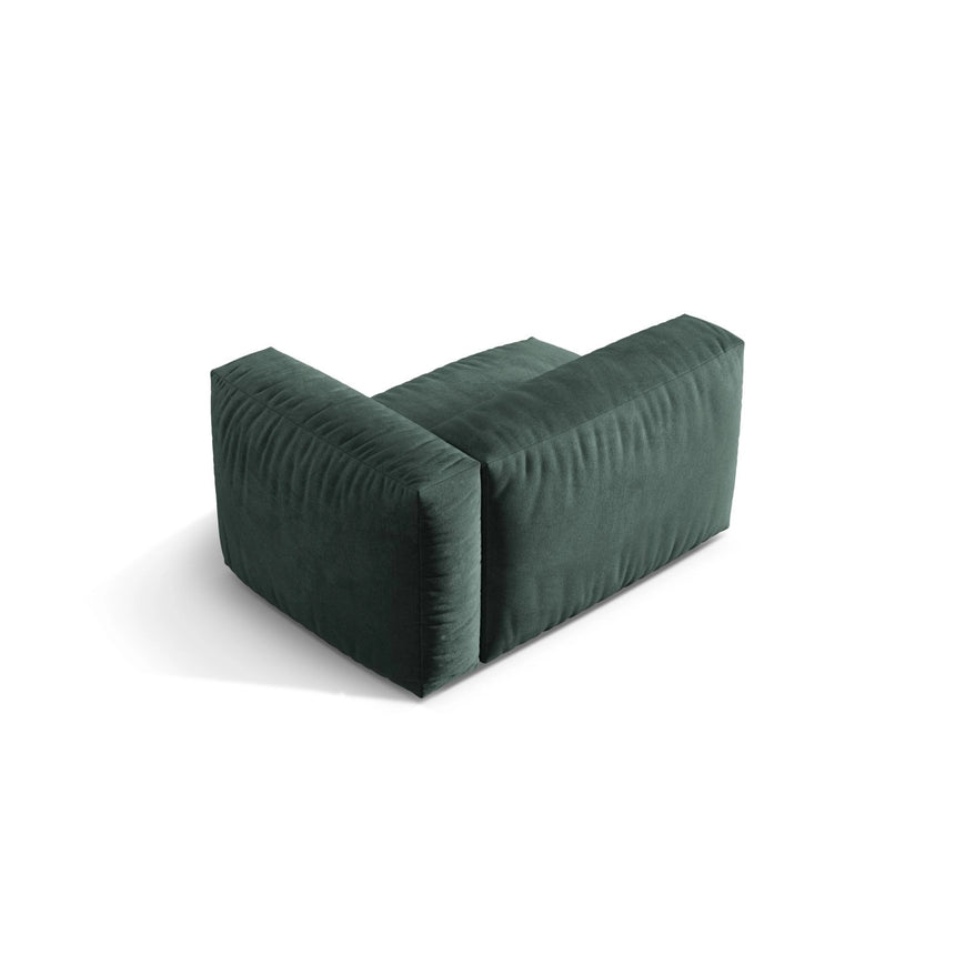 Martina Modulares Sofa Sitzelement, Rechte Seite, Sitztiefe 76 cm, aus Samt in Petrol (Vogue 12), 120x106 cm von Micadoni – Bild 4