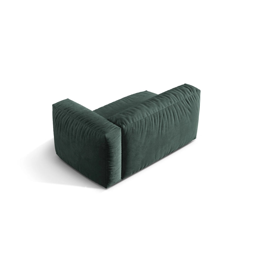 Martina Modulares Sofa Sitzelement, Rechte Seite, Sitztiefe 76 cm, aus Samt in Petrol (Vogue 12), 160x106 cm von Micadoni – Bild 4