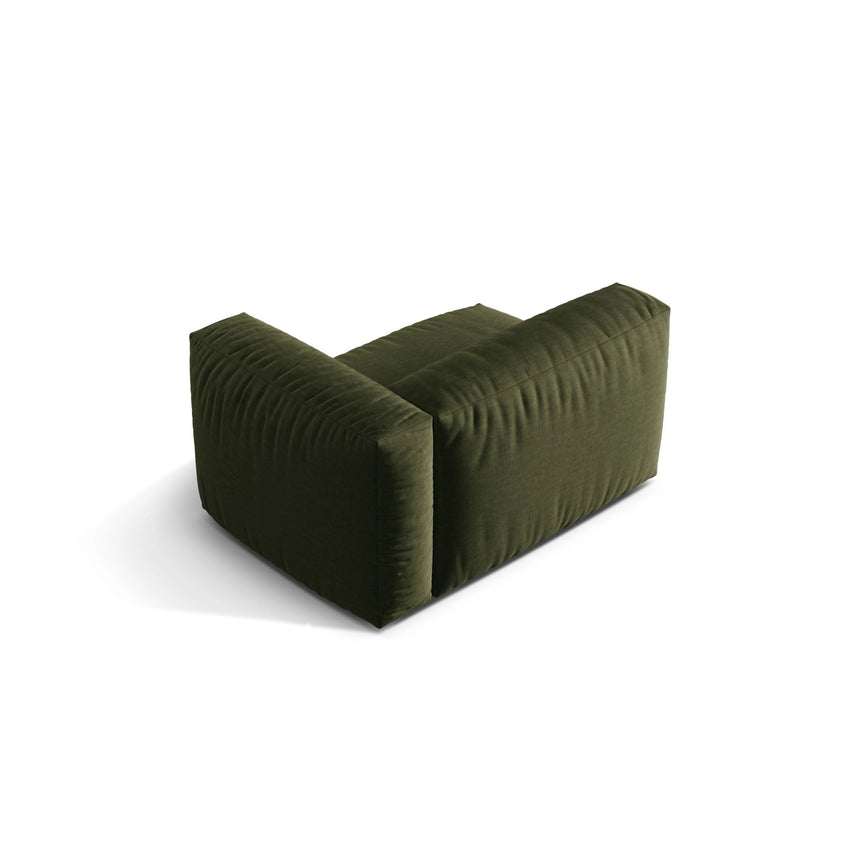 Martina Modulares Sofa Sitzelement, Rechte Seite, Sitztiefe 76 cm, aus Strukturierter Stoff in Grün (Boston Forest), 120x106 cm von Micadoni – Bild 4